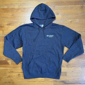Four Roses Bourbon Hoodie Sweatshirt‎ Mens L Gray Pocket Pullover Whiskey Logo